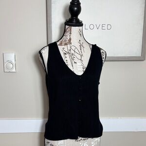 Madewell Black Ribbed Tank Top